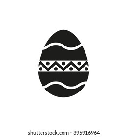 The egg icon. Easter symbol. UI. Web. Logo. Sign. Flat design. App. Stock vector