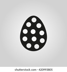 The egg icon. Easter symbol. UI. Web. Logo. Sign. Flat design. App. Stock vector
