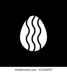 The egg icon. Easter, egg symbol. UI. Web. Logo. Sign. Flat design. App. Stock vector