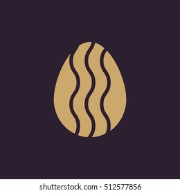 The egg icon. Easter, egg symbol. UI. Web. Logo. Sign Flat design App Stock vector