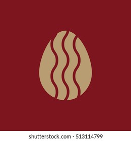 The egg icon. Easter, egg symbol. UI. Web. Logo. Sign Flat design App Stock vector