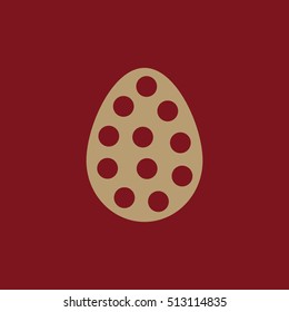 The egg icon. Easter, egg symbol. UI. Web. Logo. Sign Flat design App Stock vector