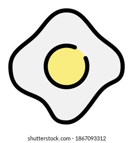 egg icon with filled outline style. Suitable for website design, logo, app and UI.