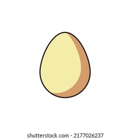 egg icon filled outline style design. egg icon vector illustration. isolated on white background.