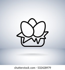  Egg icon Flat. 