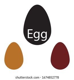 Egg Icon. Flat design style. Egg Flat icon on white background.
