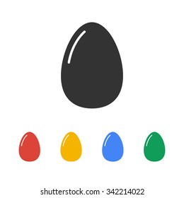 Egg Icon. Flat design style eps 10