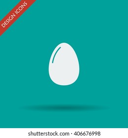 Egg Icon. Flat design style eps 10