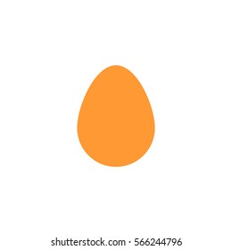 Egg icon, flat design template, vector illustration