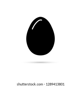 Egg Icon In Flat Style Vector For Apps, UI, Websites. Black Icon Vector Illustration.