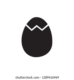 Egg Icon In Flat Style Vector For Apps, UI, Websites. Black Icon Vector Illustration.