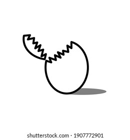 Egg icon. in a flat style vector illustration. high quality black style