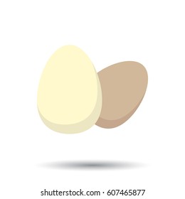 Egg Icon. Flat vector illustration on white background