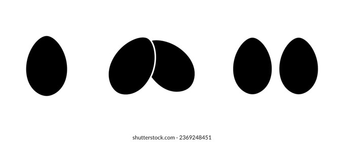 Eiersymbol. Symbol für die Vektorgrafik von Ei-Fülleiern im Stil der Glyphe