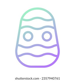 Egg icon gradient green purple colour easter illustration vector element and symbol perfect.