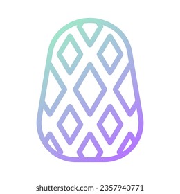 Icono de huevo gradiente color púrpura verde elemento vectorial de ilustración de Pascua y símbolo perfecto.