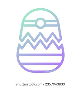 Egg icon gradient green purple colour easter illustration vector element and symbol perfect.