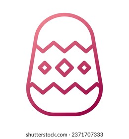 Egg icon gradient white red colour easter illustration vector element and symbol perfect.