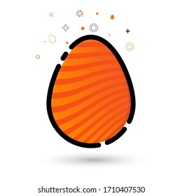 Egg icon, graphic design template, Easter sign, app symbol, vector illustration
