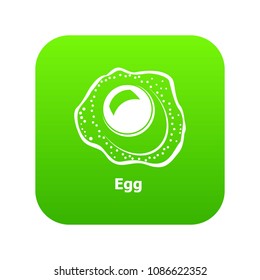 Egg icon green vector isolated on white background