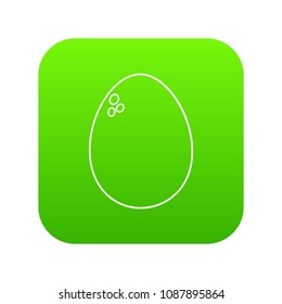 Egg icon green vector isolated on white background
