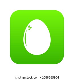 Egg icon green vector isolated on white background