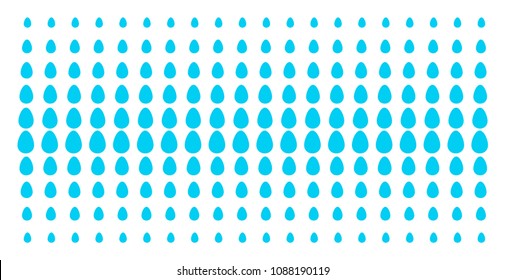 Egg icon halftone pattern, constructed for backgrounds, covers, templates and abstract compositions. Vector egg pictograms arranged into halftone grid.