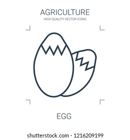 egg icon. high quality line egg icon on white background. from agriculture collection flat trendy vector egg symbol. use for web and mobile
