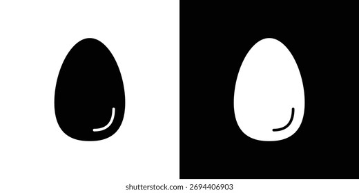 Design für Illustrationselemente von Eiersymbolen. schwarze Symbolsymbole