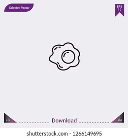 Egg icon isolated on grey background.Premium symbol for website design, mobile application, logo, ui.Vector illustration eps10.
