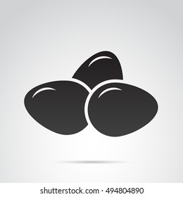Egg icon isolated on white background. Vector art.