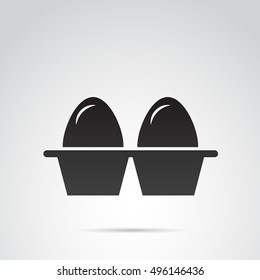 Egg icon isolated on white background. Vector art.