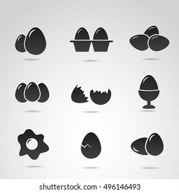Egg icon isolated on white background. Vector art.