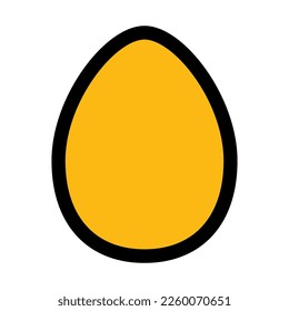 Egg icon line isolated on white background. Black flat thin icon on modern outline style. Linear symbol and editable stroke. Simple and pixel perfect stroke vector illustration.