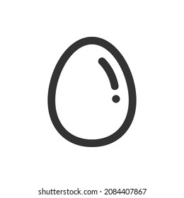 Estilo de línea de iconos de huevo aislado en fondo blanco. Ilustración del vector