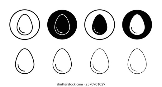 Egg icon linear logo isolated
