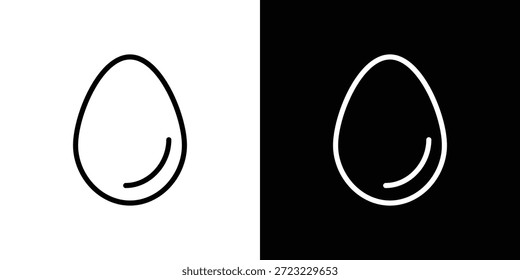 Concepto de logotipo de icono de huevo en trazos