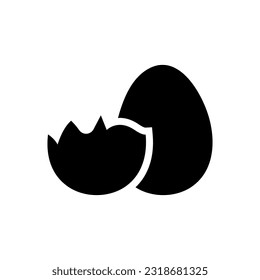 Egg icon, logo isolated on white background