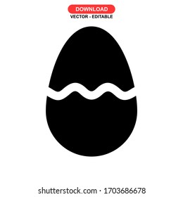 egg icon or logo isolated sign symbol vector illustration - high quality black style vector icons
