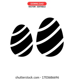 egg icon or logo isolated sign symbol vector illustration - high quality black style vector icons
