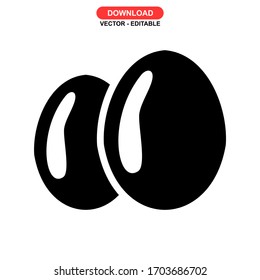 egg icon or logo isolated sign symbol vector illustration - high quality black style vector icons
