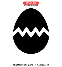 egg icon or logo isolated sign symbol vector illustration - high quality black style vector icons
