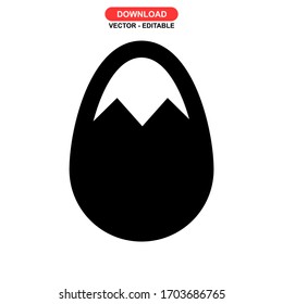 egg icon or logo isolated sign symbol vector illustration - high quality black style vector icons
