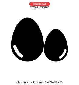 egg icon or logo isolated sign symbol vector illustration - high quality black style vector icons
