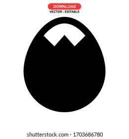 egg icon or logo isolated sign symbol vector illustration - high quality black style vector icons
