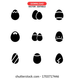 egg icon or logo isolated sign symbol vector illustration - Collection of high quality black style vector icons
