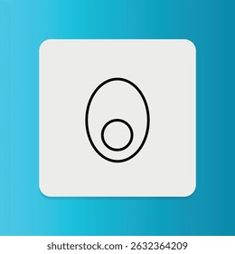 Egg icon, minimal line style, indicating egg-free product.	
