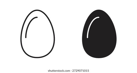 Icono de huevo. Iconos simples monocromos para Plantillas, Diseño web
