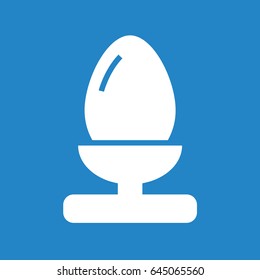 Egg icon on blue background