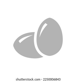 icono de huevo en fondo blanco, ilustración vectorial